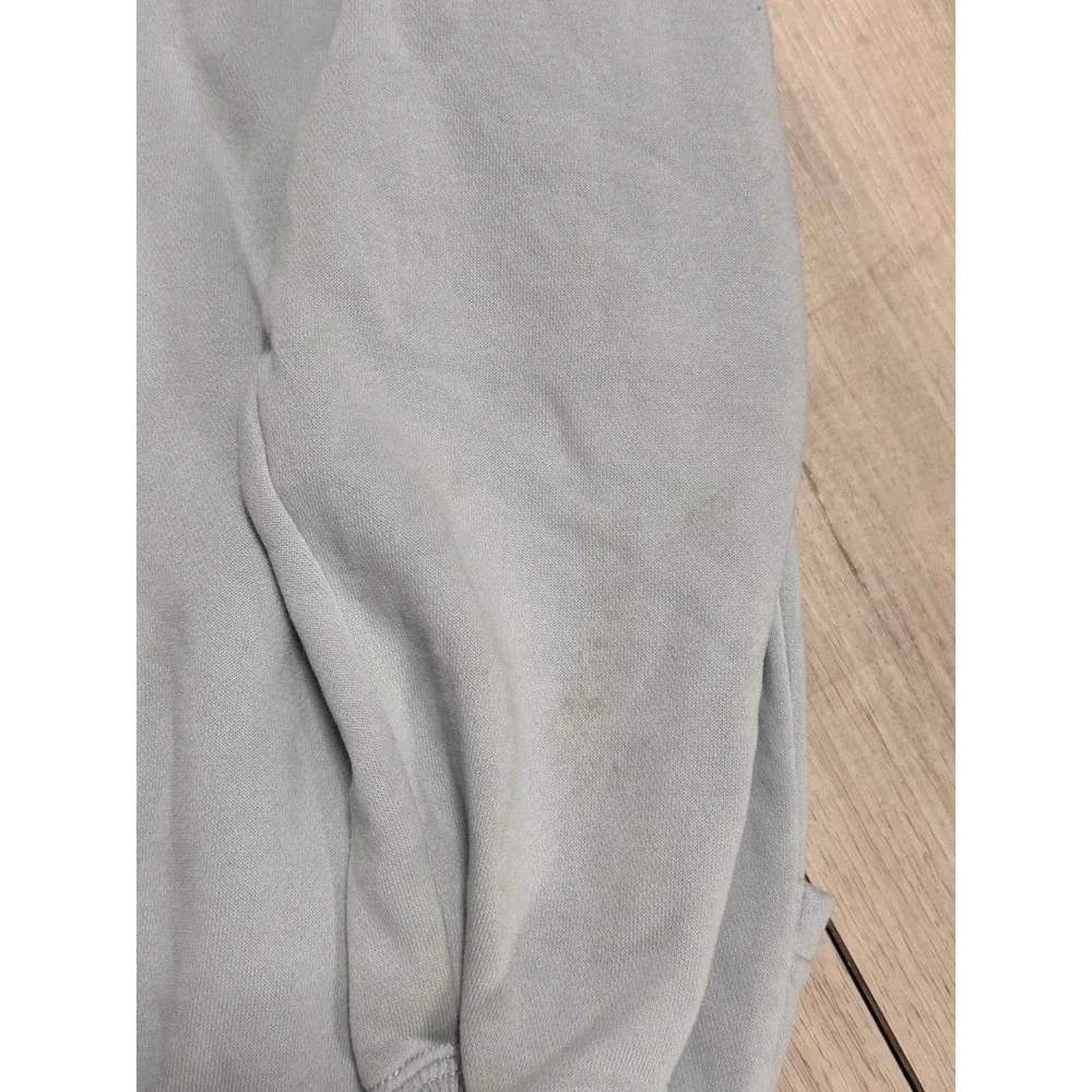 Y2K Nike Men's Hoodie Sweatshirt‎ Light Blue Embroidered Center Swoosh SZ M